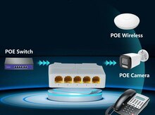 5 Port Gigabit PoE Extender, IEEE 802.3 af/at/bt 90W PoE Repeater 1000Mbps