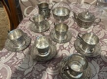 Gümüş çay servizi