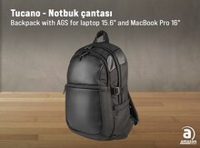 Noutbuk çantası "Tucano Backpack with AGS for laptop 15.6" and MacBook Pro 16"