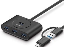 USB adapter "UGREEN 40850 USB 3.0 HUB WITH USB-C PORT 1M CR113"