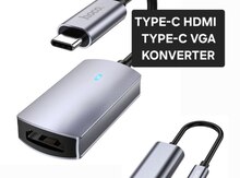 Type c hdmi vga display port konverter "Hoco"