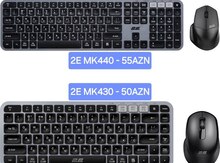 Wireless klaviatura və siçan dəsti "2E mk430 mk440"