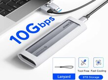 ORICO M.2 NVMe SATA SSD Enclosure Tool-Free USB External 10Gbps M.2 NVMe