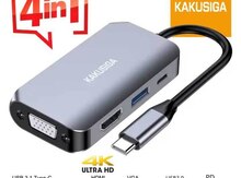 Type c hdmi vga usb hub adapter Kakusiga