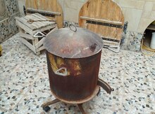 Təkərli qazan manqal
