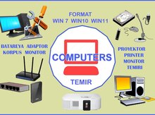 Kompüter, proyektor, printerlərin təmiri