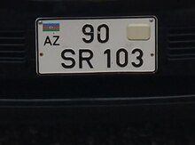 Avtomobil qeydiyyat nişanı - 90-SR-103