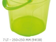 Plastik qapaqsız və qapaqlı vedrələr