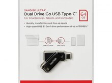 Flaş kart "SanDisk 64GB Ultra Dual Drive Go USB Type-C Flash"