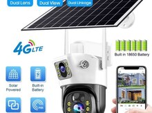 Simsiz 4G sim kartlı Solar ptz 2 kamera 6mp/4K