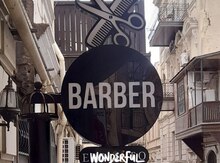 Reklamı lövhəsi "Barber"