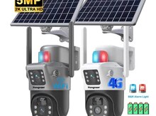 4G Sim kartlı Solar 360° FHD kamera 6MP+64GB