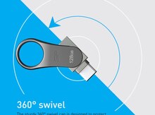 Silicon Power 128GB Mobile C80 USB 3.2 Gen 1 Dual Flash Drive (Titanium)