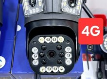Simsiz 4G sim kartlı ptz 3 kamera 360° 8mp/4K