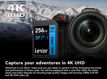 Yaddaş kartı "Lexar 256GB High-Performance 800x PRO UHS-I SDXC Memory Card (BLUE Series)"