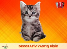 Pişik formalı dekorativ yastıq