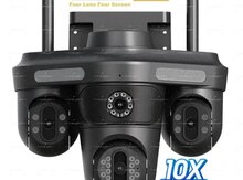 Simsiz Wifi ptz 4 kamera 360° 8mp/4K +64GB