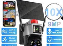 Simsiz 4G sim kartlı Solar ptz 2 kamera 360° 8mp/4K