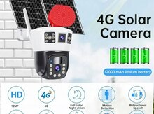 Simsiz 4G sim kartlı Solar ptz 2 kamera 360° 8mp/4K