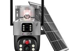 Simsiz 4G sim kartlı Solar ptz 2 kamera 360° 8mp/4K