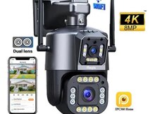 Simsiz 4G sim kartl ptz 2 kamera 360° 8mp/4K