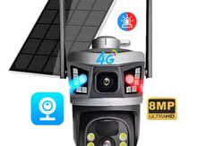 Simsiz 4G sim kartlı Solar ptz 2 kamera 360° 8mp/4K