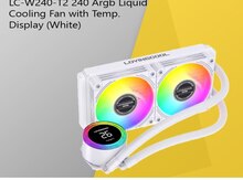 Argb Cpu Kuler " LovingCool LC-W240-T2 240 with Temp. Display (White)"