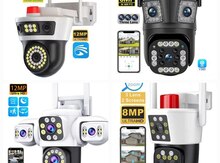 Simsiz Wifi ptz 2 kamera 360° 8mp/4K +64gb 
