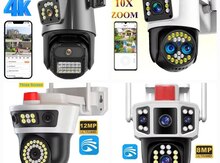 Simsiz Wifi ptz 2 kamera 360° 8mp/4K +64GB