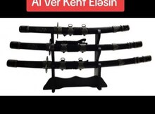 3-lü katana samuray