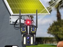 Simsiz 4G sim kartlı Solar PTZ 3 kamera 360° 8mp/4K
