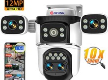 Simsiz Wifi ptz 3 kamera 360° 8mp/4K +64gb 