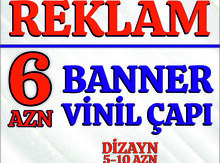 Reklam, vinil və banner çapı xidməti