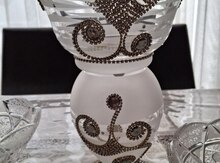 Büllur meyvə qabı dəsti