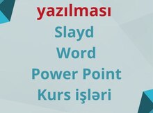 Sərbəst işlərin yazılması 