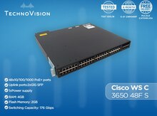 Cisco 3650 48F-S GiG PoE+ Switch