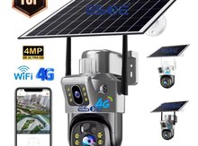 Simsiz 4G sim kartlı Solar ptz 2 kamera 360° 8mp/4K