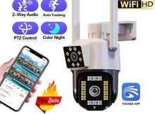 Simsiz Wifi ptz 2 kamera 360° 8mp/4K +64gb 