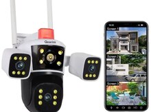 Simsiz WiFi ptz 3 kamera 360° 8mp/4K +64GB