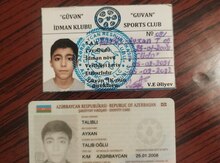 Şəxsiyyət vəsiqəsi tapılıb