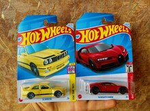 "Hot wheels BMW M3, Bugatti Chiron" modelləri 