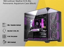 WjCoolman Skyline S3 E-Atx Panoramic Aquarium Case (Black)