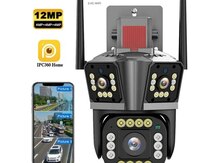 Simsiz Wi-Fi ptz 3 kamera 360° 8mp/4K +64gb 