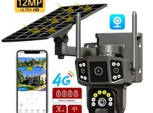 Simsiz 4G sim kartl Solar ptz 2 kamera 360° 8mp/4K