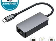 2500Mbps USB 3.0 Ethernet To RJ45 2.5G Wired Adapter Type-C Converter Lan Network Hub
