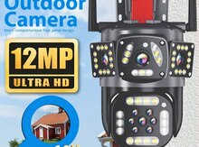 Simsiz Wifi ptz 3 kamera 360° 8mp/4K +64gb 