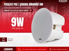 9W çərçivəsiz tavan dinamiki "DSPPA POE6311"