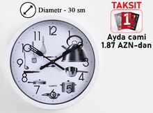 Divar saatı "Mətbəx Deco 1"