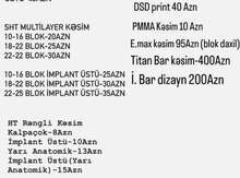 Diş laboratoriyası xidmətləri 