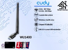 "Cudy" AC1300 High Gain USB Wi-Fi Adapter WU1400